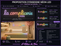 Enseigne néon LED personnalisée La Complicerie Kids