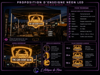 Enseigne néon LED personnalisée – The Car Event du 85